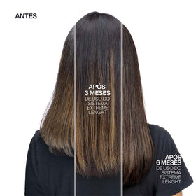 Redken being applied in shower showing quick five-minute treatment benefit