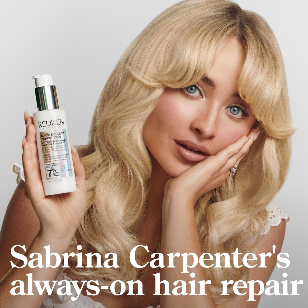 Redken application on damp hair demonstrating where to apply for repair