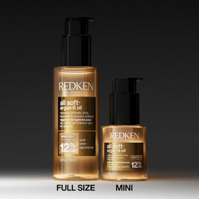 Redken before and after hair split showing improved softness