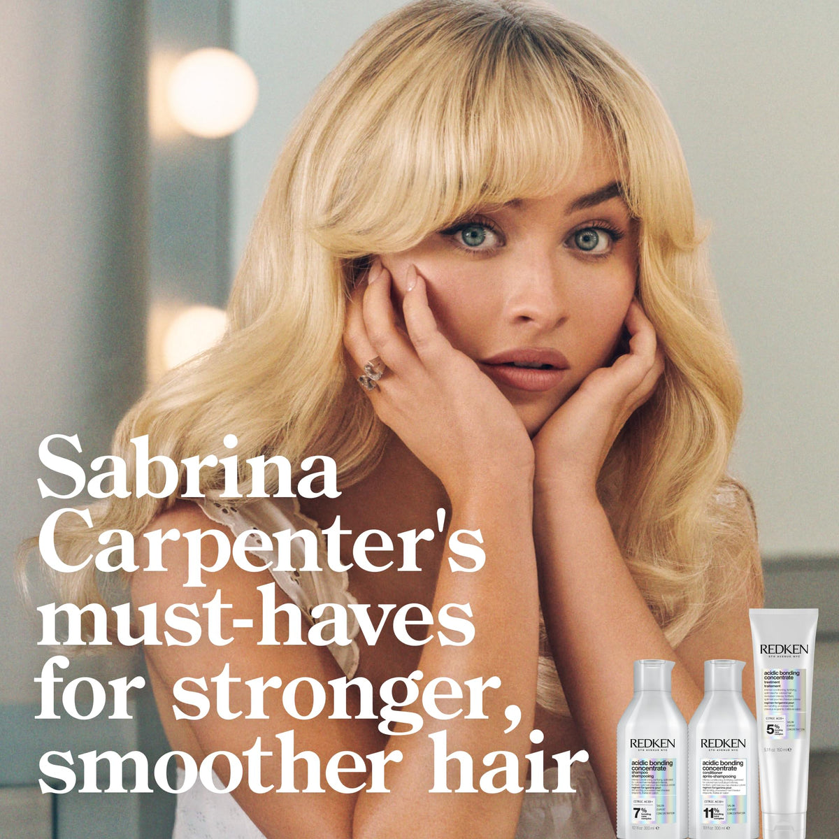 Redken before and after damaged hair showing visible strengthening effect
