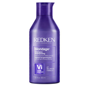 Redken Blondage front packaging showing purple bottle and branding for quick identification and tonal control