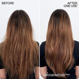 Redken conditioner next to acidic bonding products for full system benefits