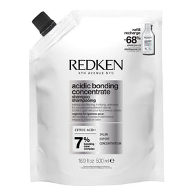 Redken front packaging showing bottle and brand, communicates professional strength