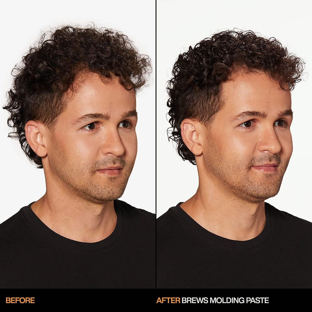 redken brews paste applied to dry hair demonstrating added texture benefit