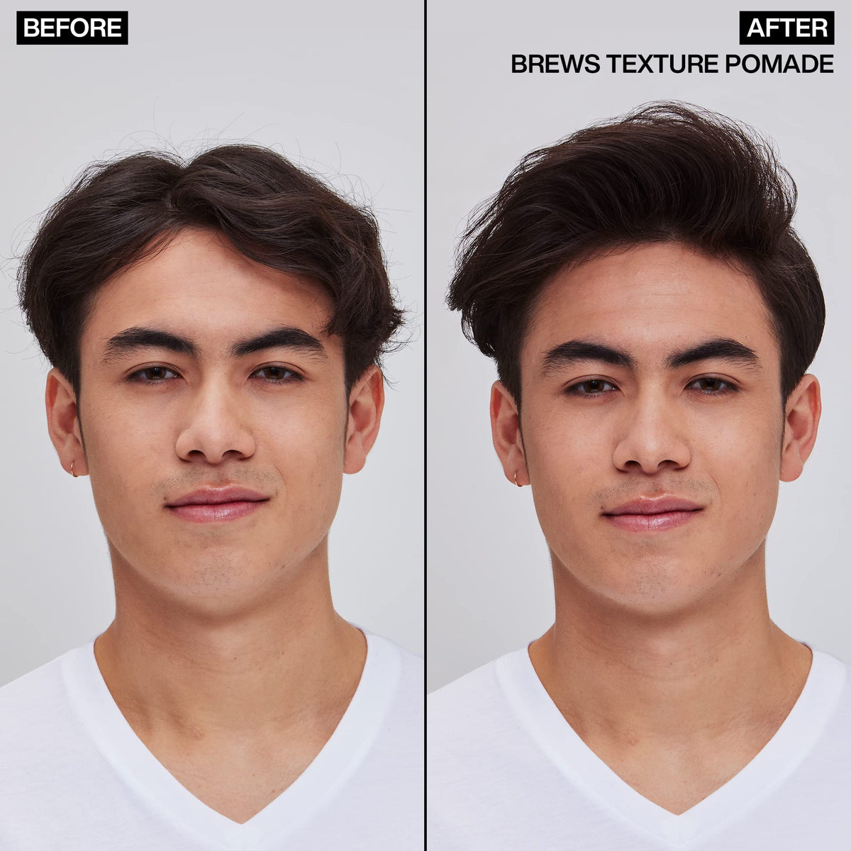 Redken Brews on hands demonstrating application for easy control