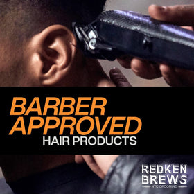 Redken Brews bottle label and ingredients view highlighting formulation transparency
