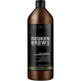Redken Brews front packaging showing the 33.8 oz bottle and label benefits