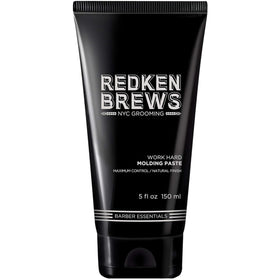 redken brews front packaging showing jar and label with clear hold benefits