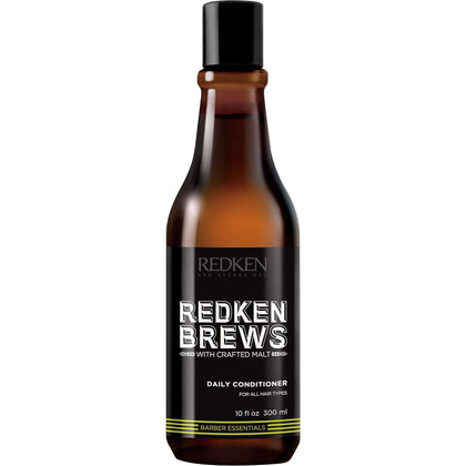 Redken Brews front packaging shows bottle and easy identification benefit