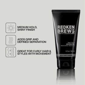 Redken Brews gel on hand ready for application offering easy control