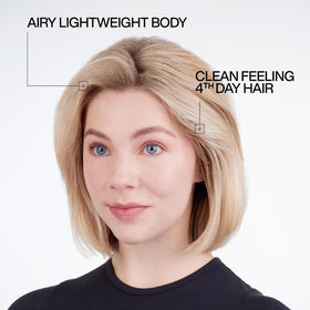 Redken placed on bathroom shelf in daily routine for quick between-wash refresh