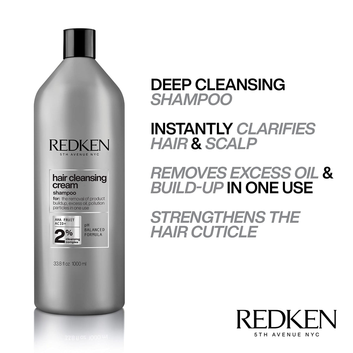 Redken detox cream texture close-up highlighting creamy cleansing formula