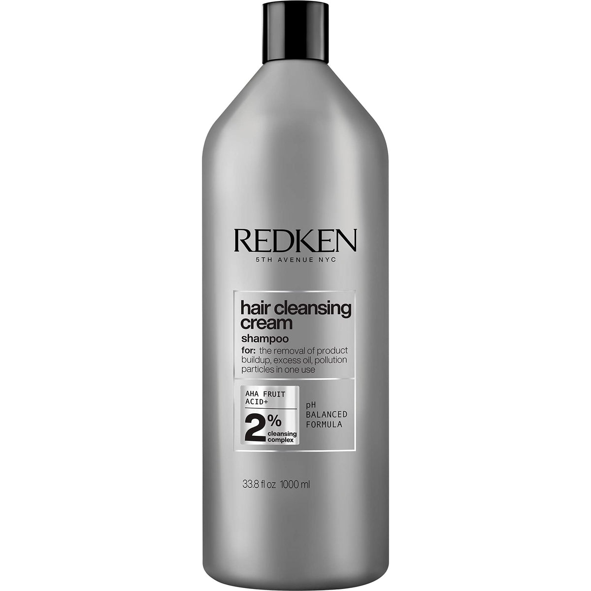 Redken detox front packaging showing 33.8 fl oz bottle and label benefits