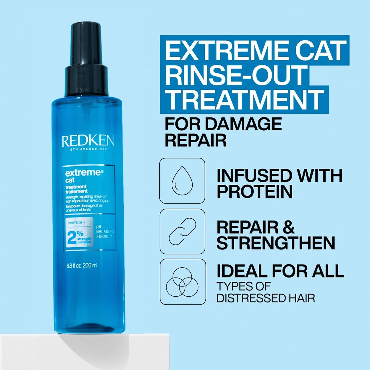 Redken Extreme CAT creamy texture close-up highlighting reparative formula