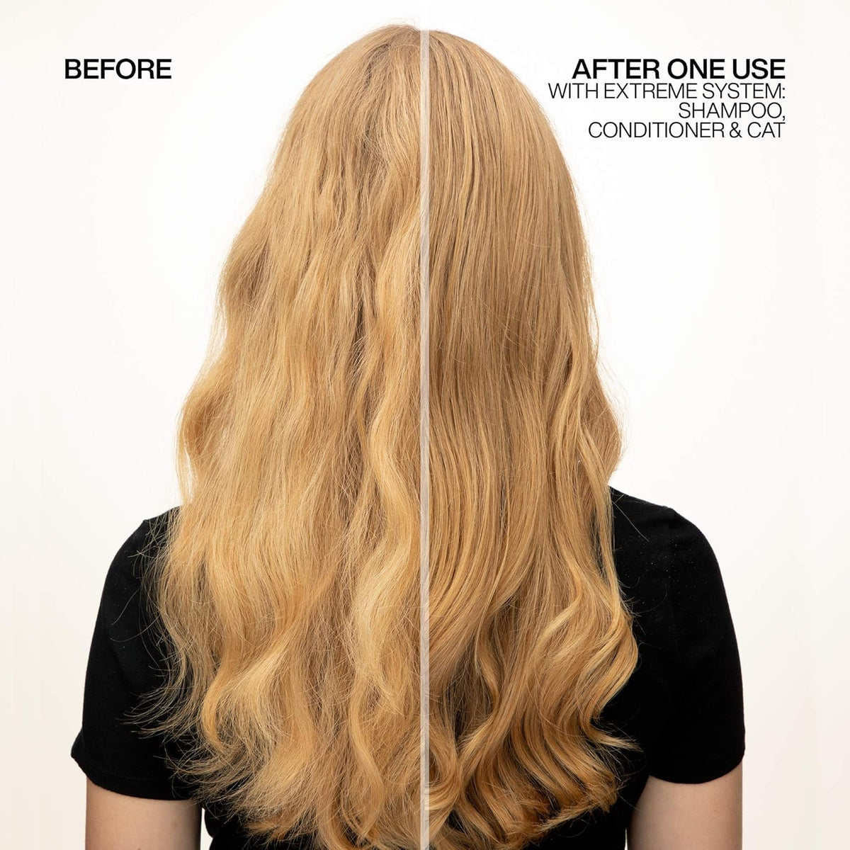 Redken Extreme Conditioner back label close-up highlighting Strength Complex ingredients and usage benefits