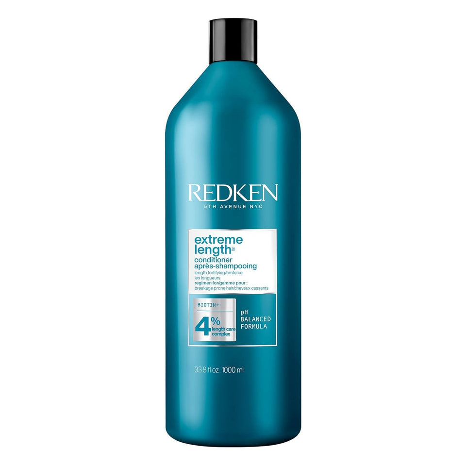 Redken Extreme Length front bottle view showing size and label benefits