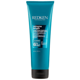 Redken front packaging showing product and benefits for hair strengthening