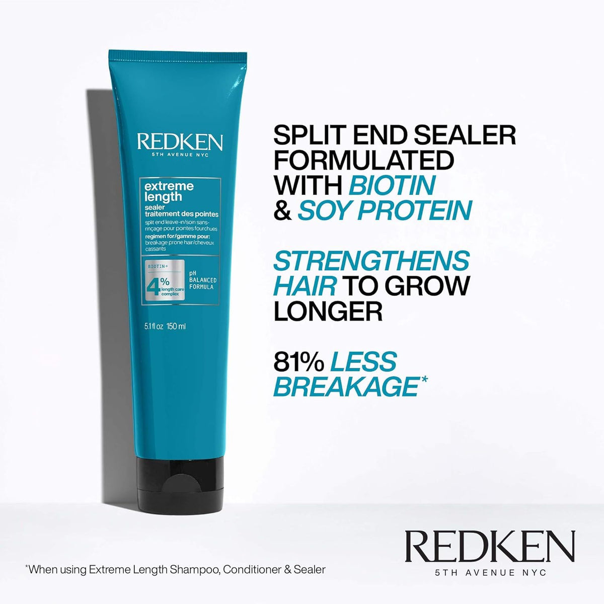Redken texture of leave-in treatment on hand showing lightweight spread