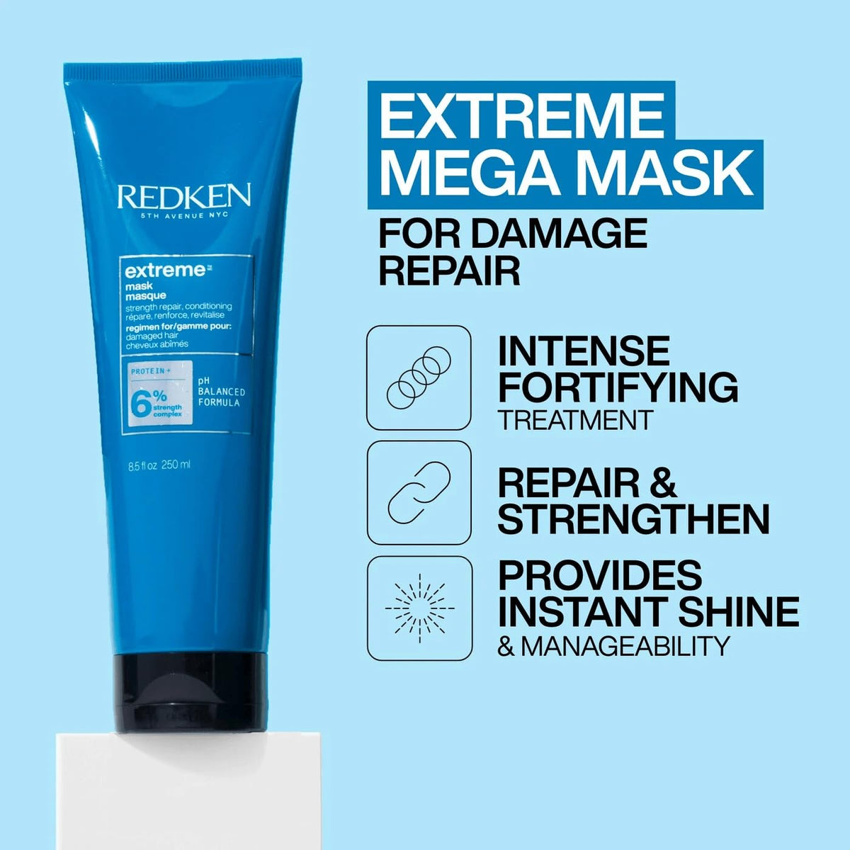 Redken Extreme mask creamy texture close-up showing rich conditioning