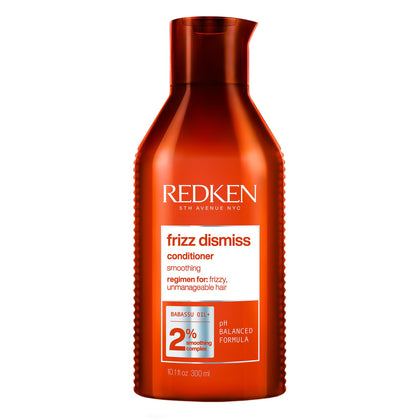 Redken Frizz Dismiss front packaging showing brand and smooth benefits