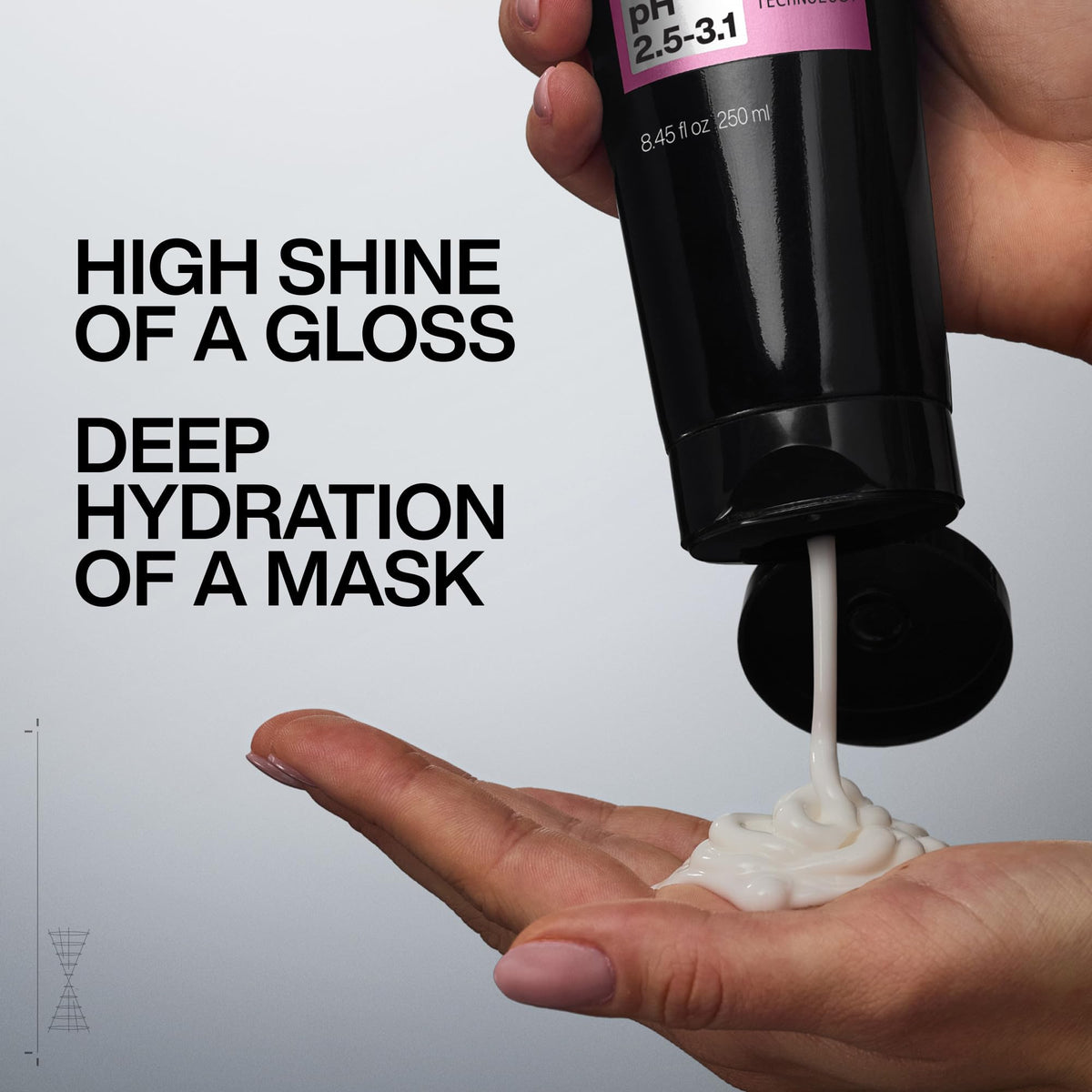 Redken label detail focused on key ingredients and silicone-free benefit