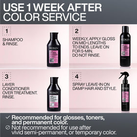 Redken gloss cream texture close-up showing smooth conditioning benefit