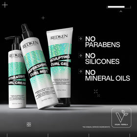Bottle next to hand to show Redken size and scale