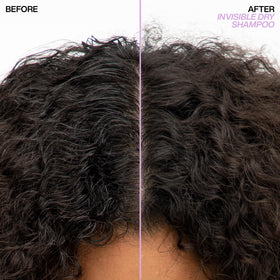 Redken on dark hair before and after showing no white residue
