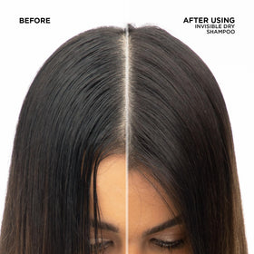 Redken invisible powder texture at roots showing oil absorption benefit