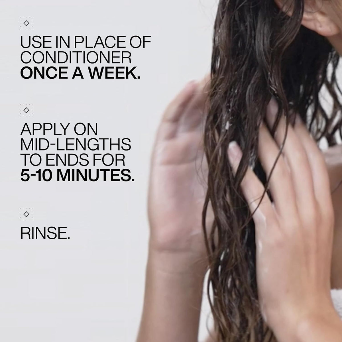 Redken label details close-up showing ingredients and usage guidance for consumers