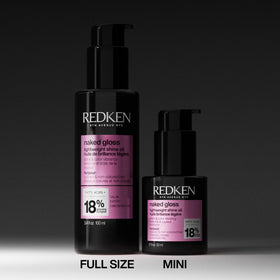 Redken being applied by stylist to mid-lengths and ends for smoother styling