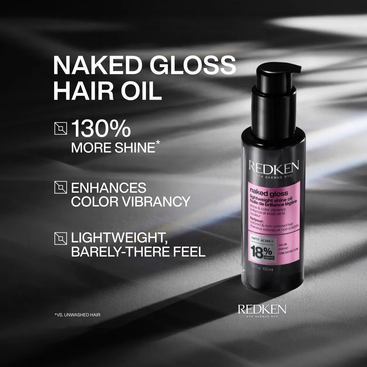 Redken pump dispense detail demonstrating controlled application and no waste