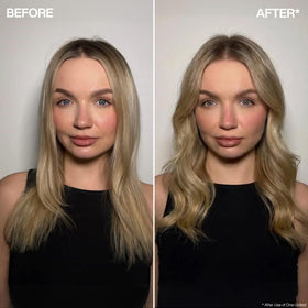 Redken One United creamy spray texture close-up demonstrating lightweight conditioning without buildup
