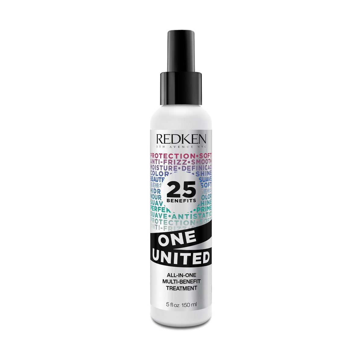 Redken One United front bottle showing label and size for quick identification and convenience