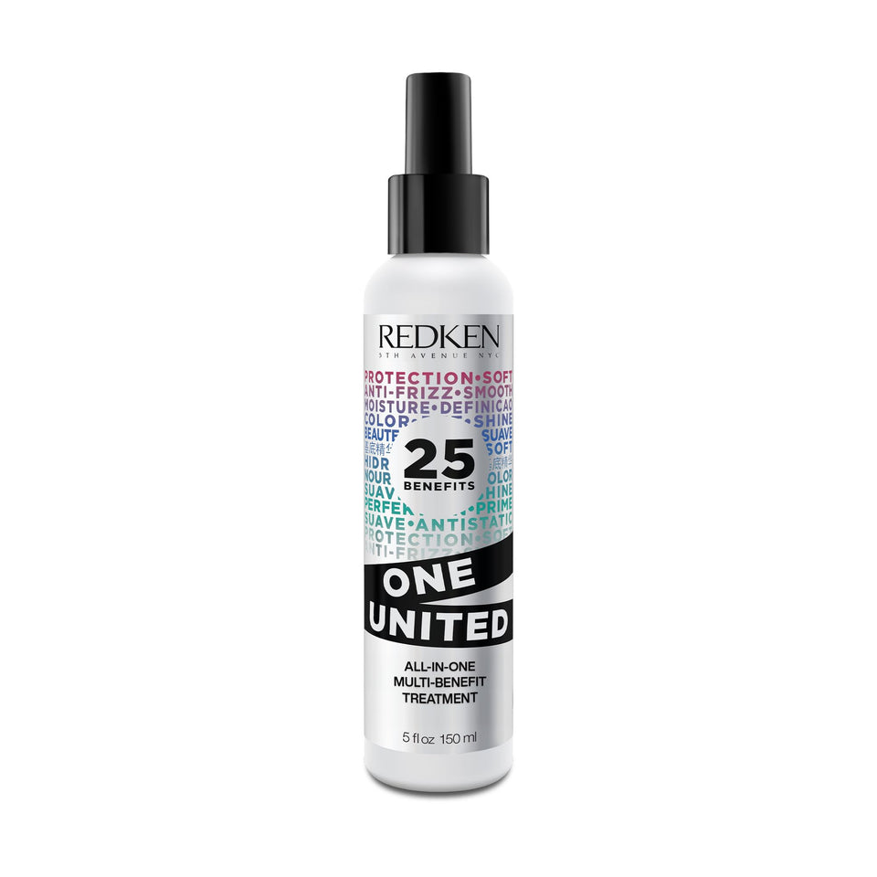 Redken One United front bottle showing label and size for quick identification and convenience