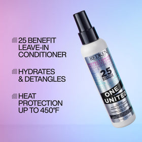 Redken One United spray nozzle detail demonstrating easy, even mist application benefit