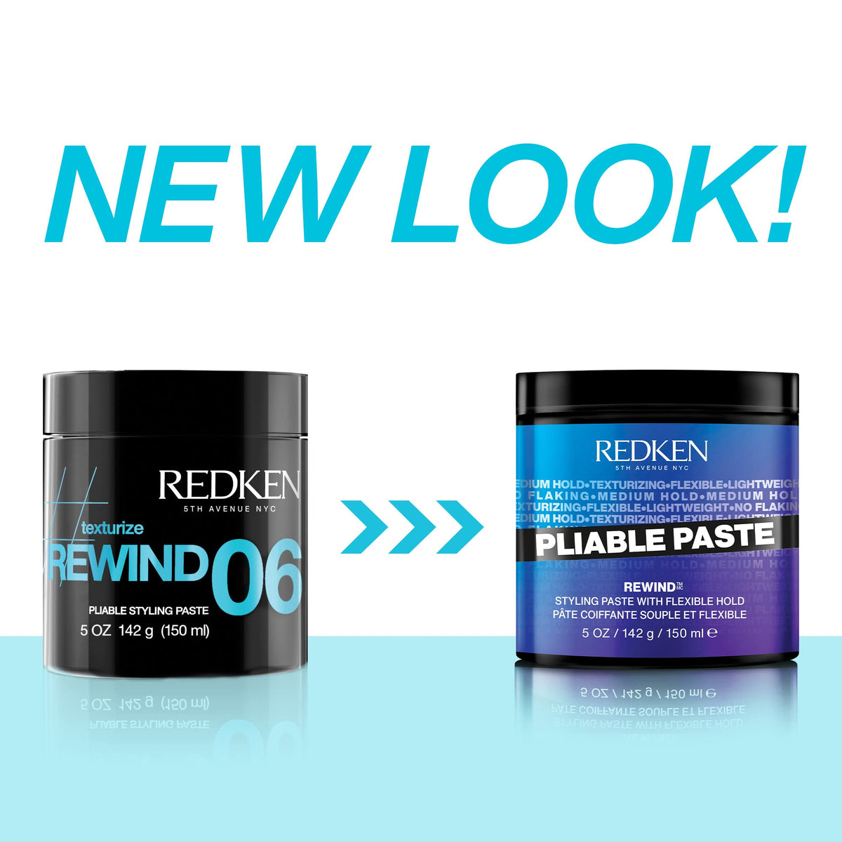 Redken pliable paste close-up of creamy texture to show lightweight spreadability
