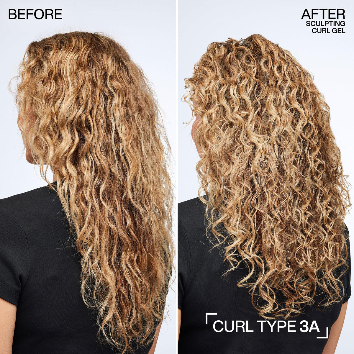 Redken being applied to damp hair for even curl definition and frizz control