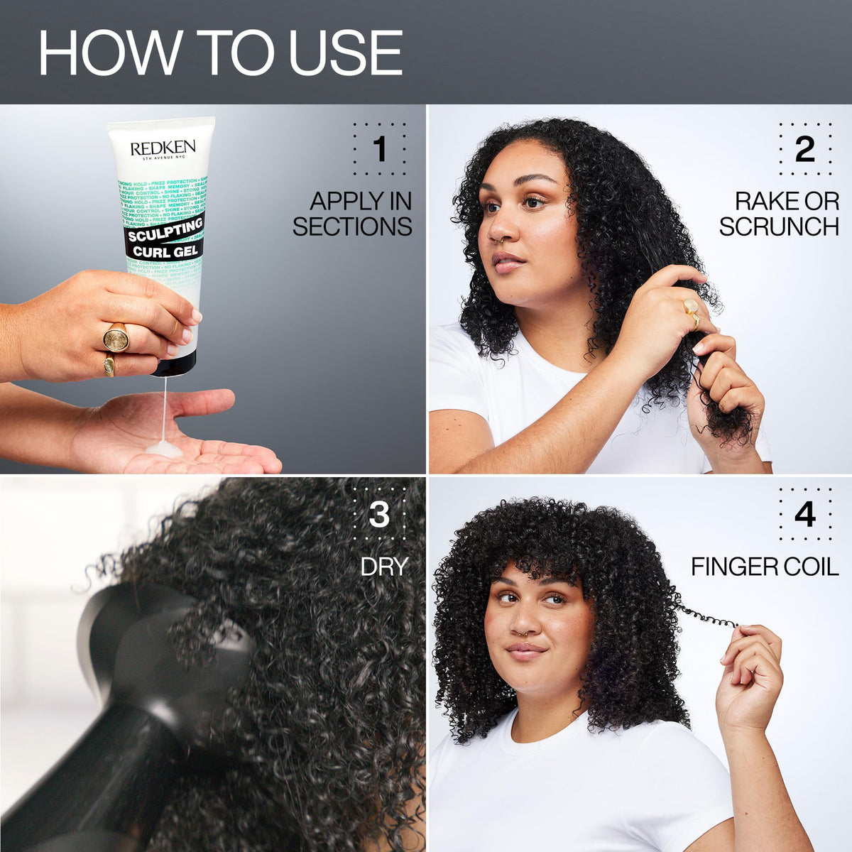 Redken styled curls on day three showing long lasting definition