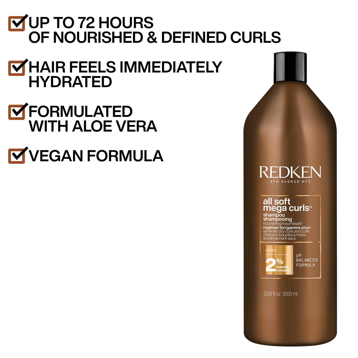 Redken shampoo being dispensed foam demonstrating gentle cleanse benefit