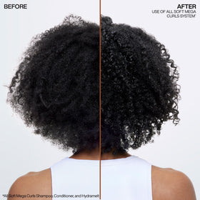 Redken shampoo with conditioner and Hydramelt on shower shelf for complete routine