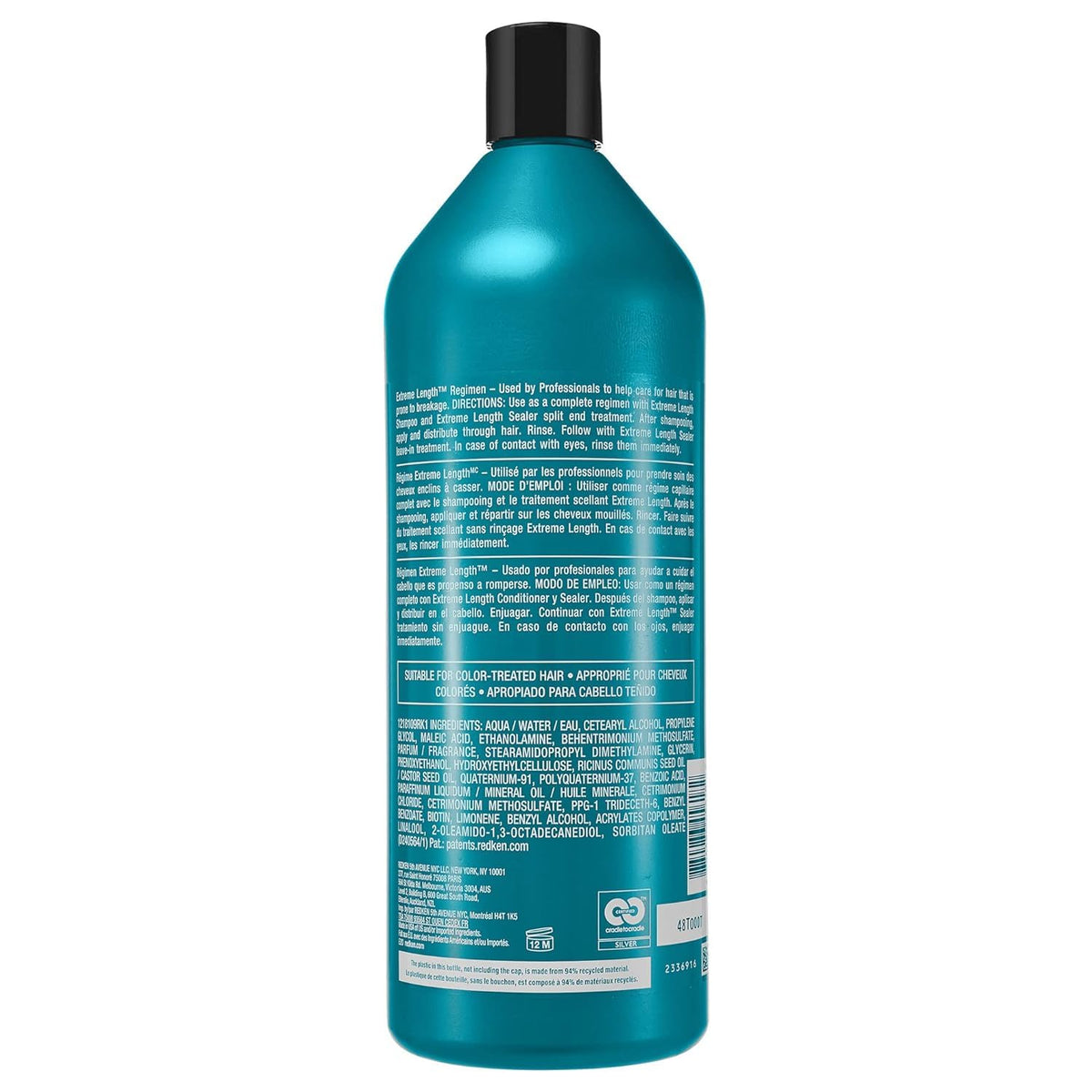 Redken bottle texture and pump detail indicating easy dispensing