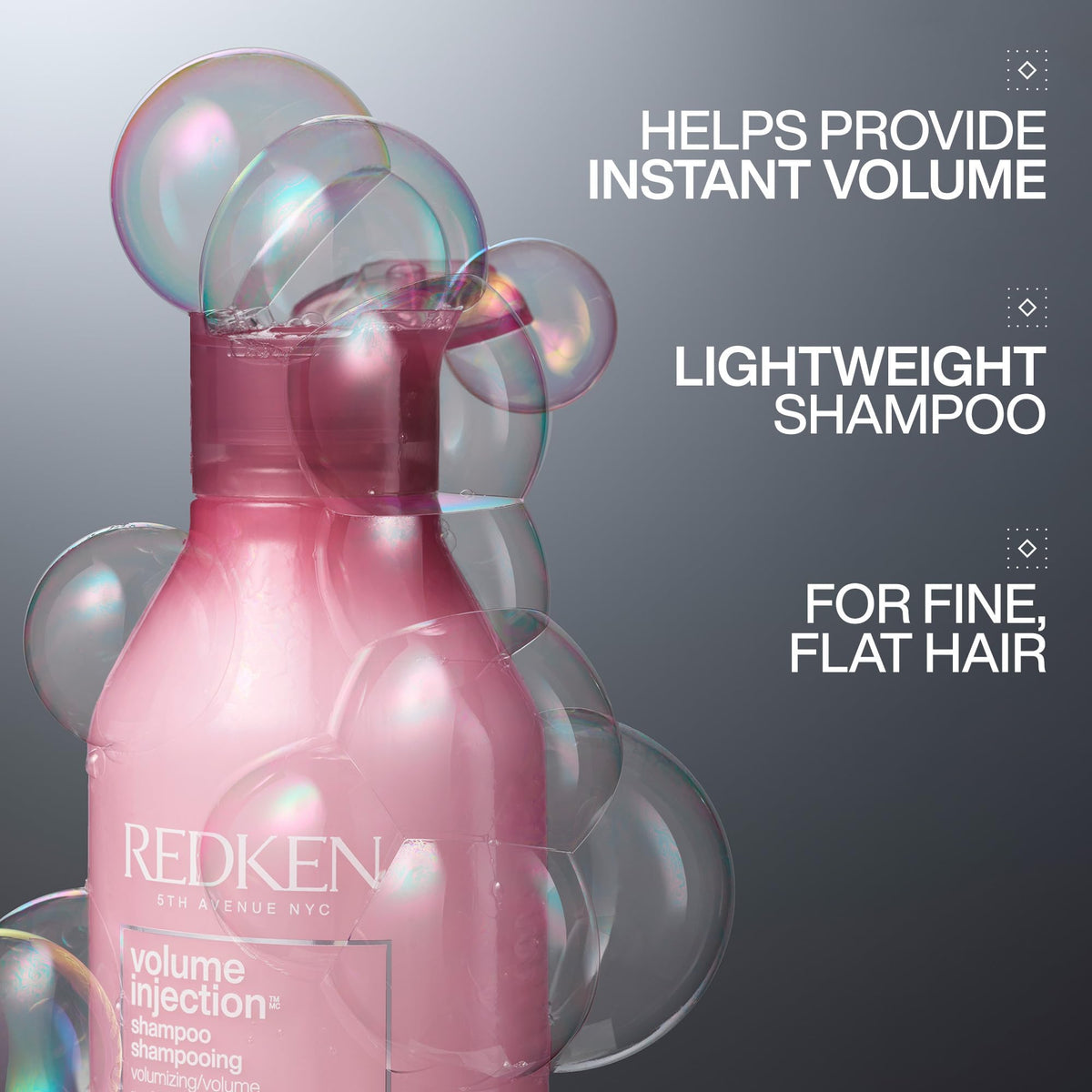 Redken pump close-up highlighting easy dispensing and salon quality