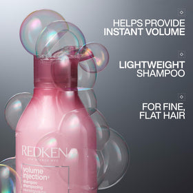 Redken pump close-up highlighting easy dispensing and salon quality