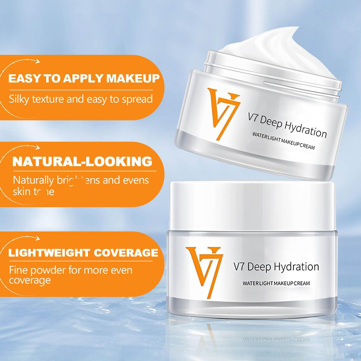 Rednow V7 jar label closeup highlighting product name and gentle formula