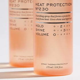REF 230 in use during blow-dry illustrating heat protection and smooth finish