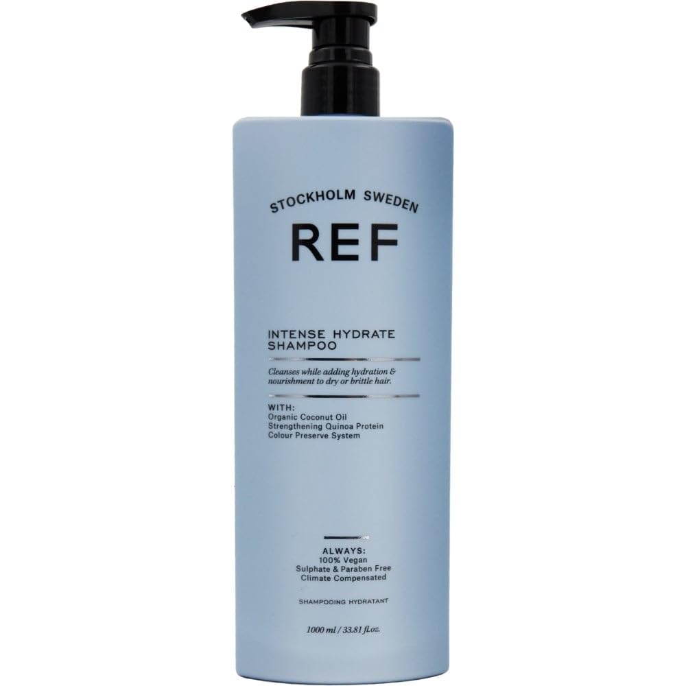 REF bottle front view showing label and 1000ml size for professional use