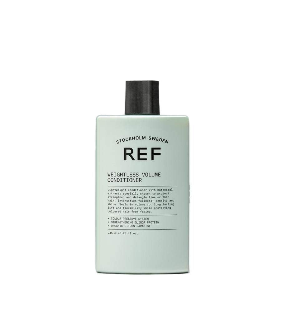 REF bottle front view showing label and 8.28 oz size for clear product identification