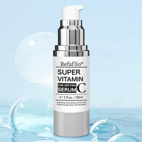 Refaflio ingredient display with Vitamin C and niacinamide for brightness
