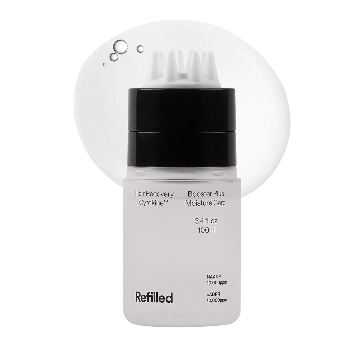 Refilled front packaging showing product and key benefits